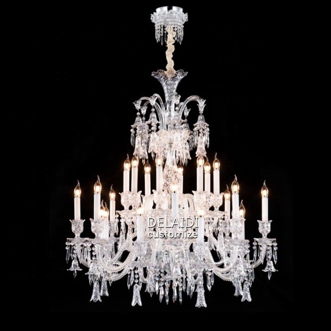 Church living room dining room crystal pendent light cristal lustre candelabra chandelier for ceiling wedding decoration