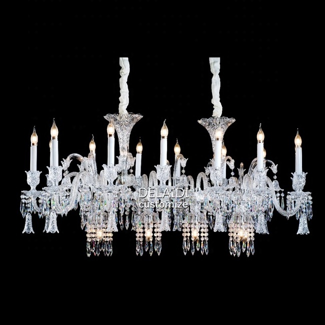 Church living room dining room crystal pendent light cristal lustre candelabra chandelier for ceiling wedding decoration