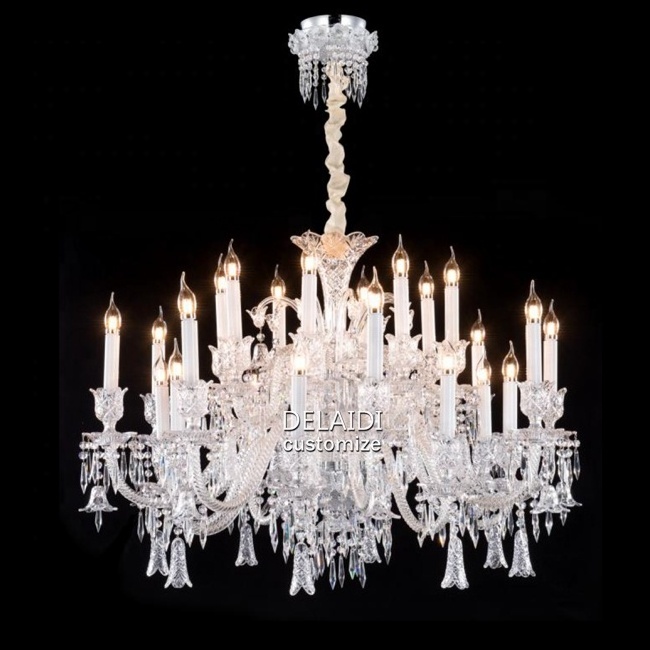 Church living room dining room crystal pendent light cristal lustre candelabra chandelier for ceiling wedding decoration