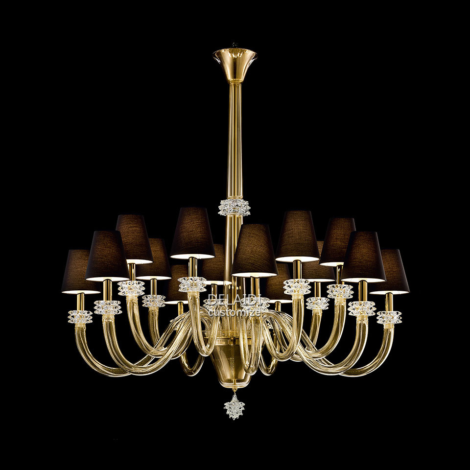 Italian murano glass ceiling chandeliers living room dining room modern hang hand blown lamps luxury hotel pendant lamps