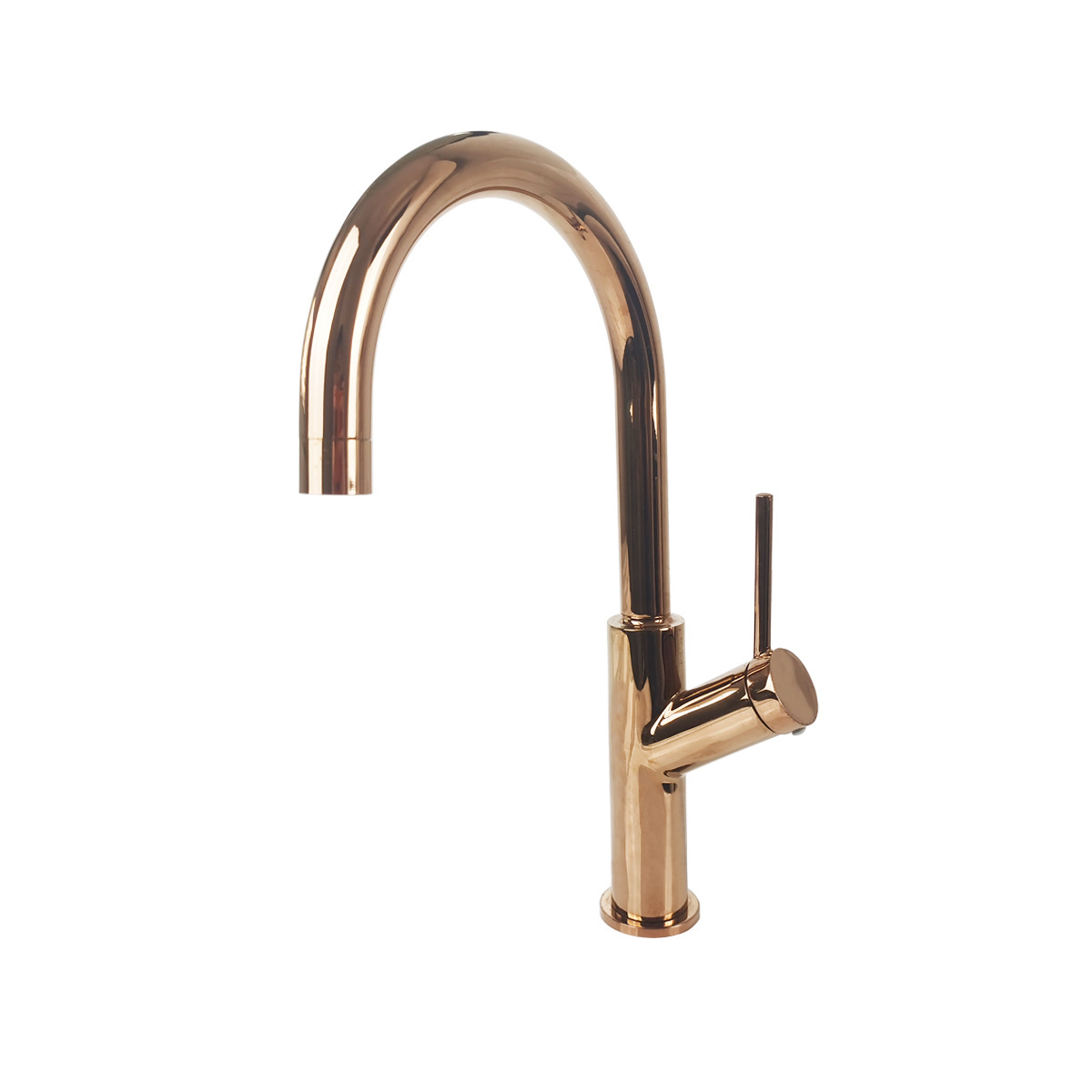 Contemporary Rose Gold Kitchen Faucet Mixer Taps Sanitary Ware Faucets with Ceramic Handle Brass Body Hot Cold Water Sink Faucet