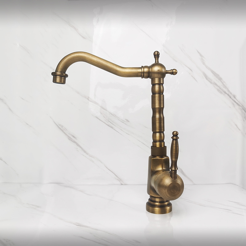 Satin Antique Bronze Finish Vintage Wash Faucet Bathroom Basin Hot Cold Retro Faucet Mixer Tap