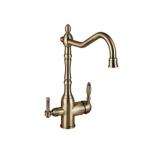 Classic Solid Brass Body Bronze Dual Handle Single Handle Pull Down Faucets Purified Kitchen Sink Hot And Cold  Faucet Mixer