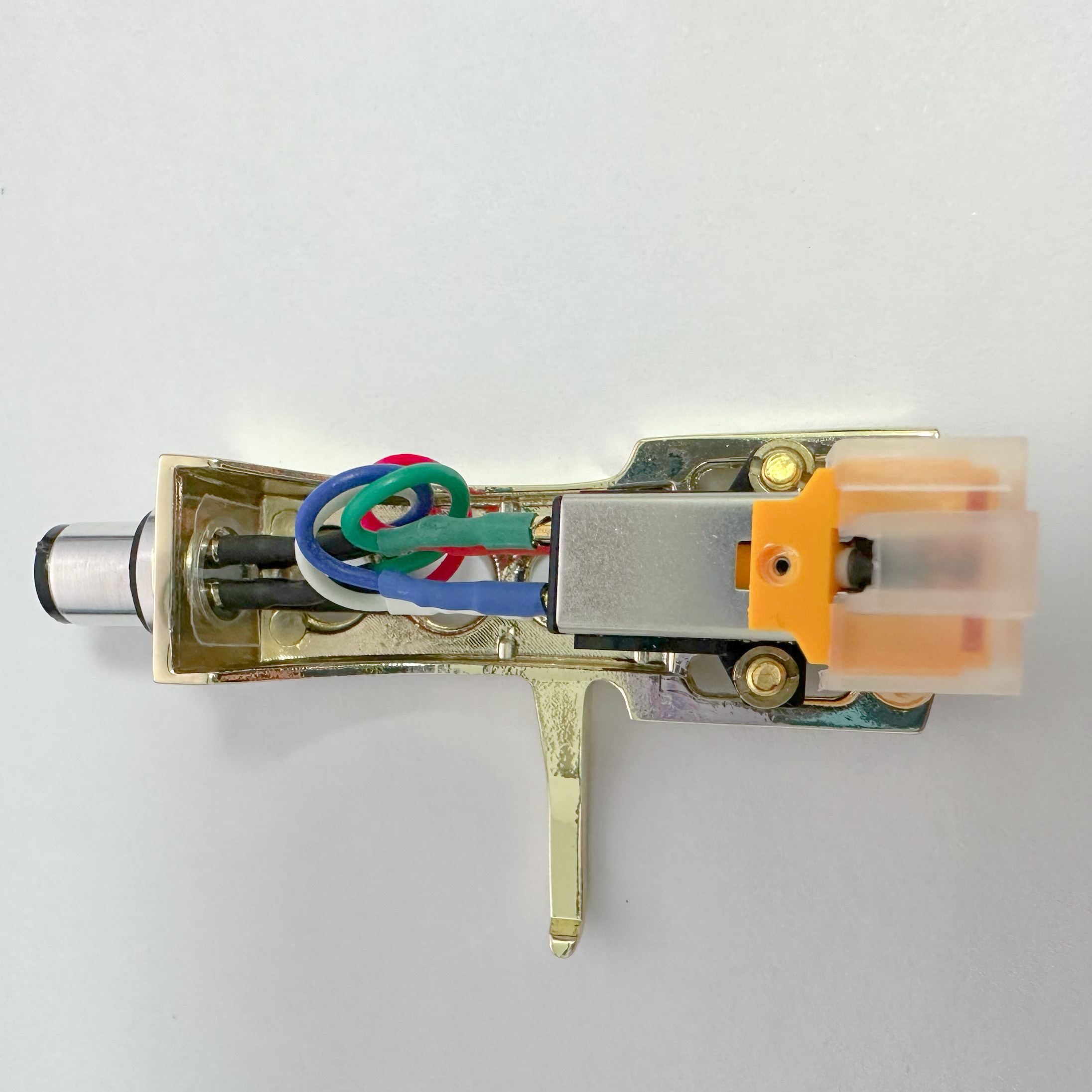 gold Chrome plated HEADSHELL mount, AT91 cartridge and stylus, needle