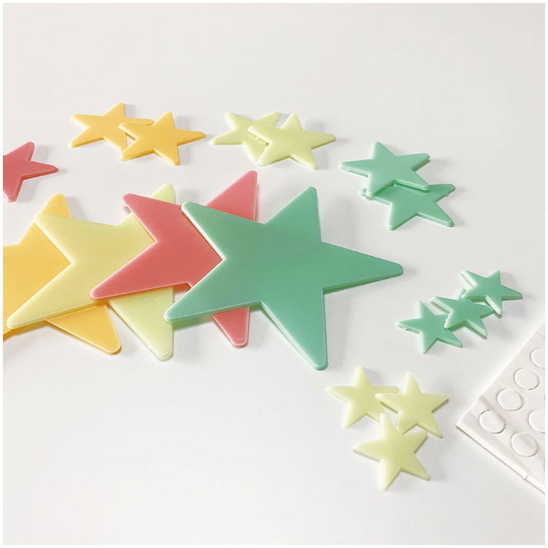 Custom Removable Stars Vinyl Wall Decor Glow Sticker Night glowing stickers