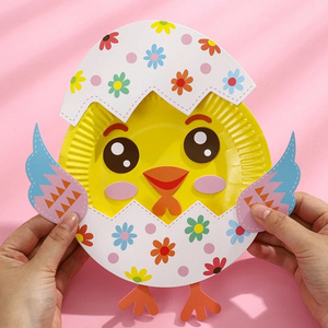 Creative Children Paper Plate Painting Kindergarten Paste Toy DIY Craft Kits for Kids