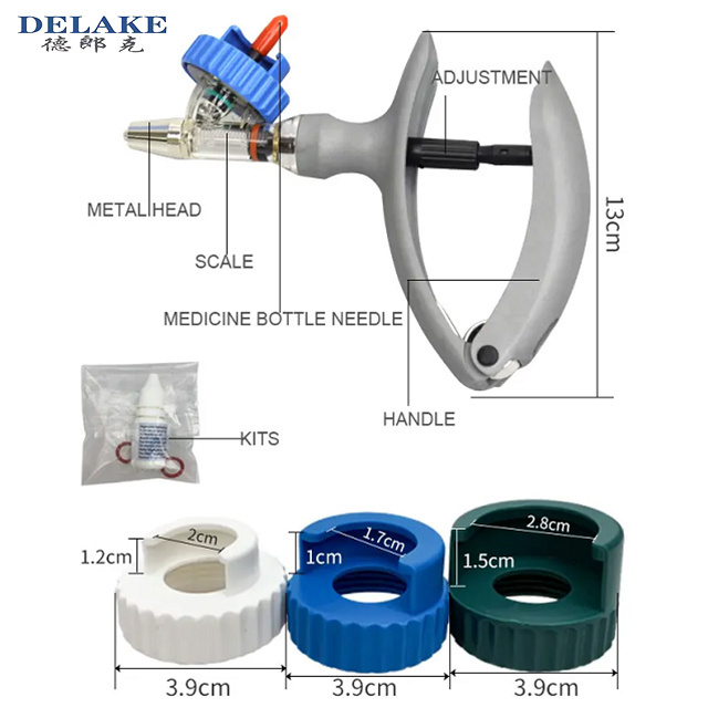 China Delake Animal Farm Use Automatic Safety Vaccine Continuous Syringe With 1ml/2ml/3ml/5ml