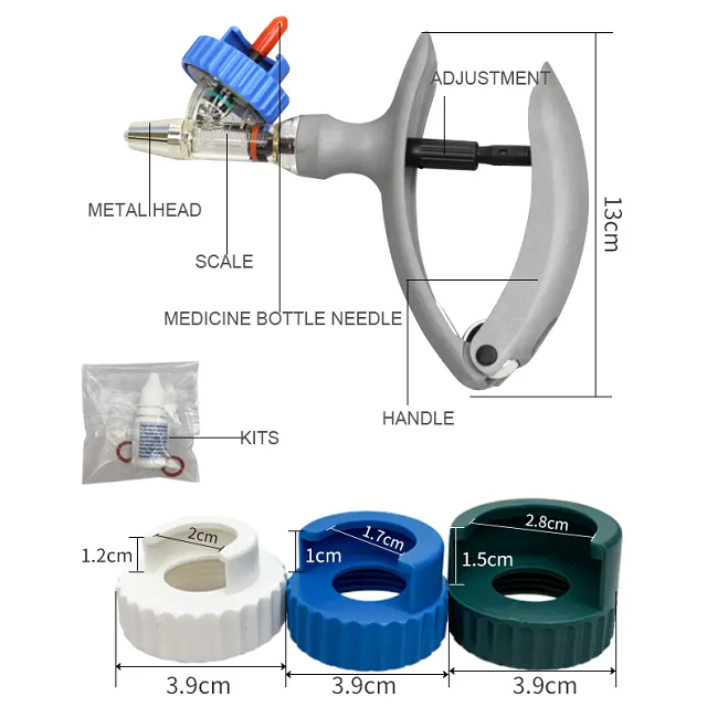 Delake New Style 1ml 2ml 5ml 10ml 20ml Cow Cattle Sheep Goat Pig Chicken Glass Syringe With Veterinary Syringe Needle