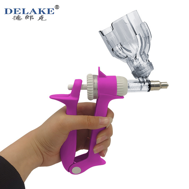 Delake Disposable Automatic 1ML 2ML 5ML Syringe With Needle Veterinary Cow Cattle Sheep Goat Syringe