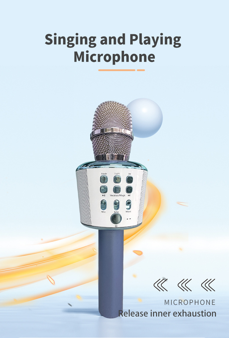 New Microphone With Speaker Cute Cat Mini Handheld Karaoke Microphone For Kids