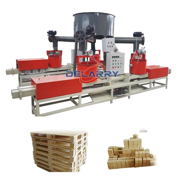 Industrial Wood Pallet Feet Making Machine Wood Shaving Block Compress Machine Round Block Extruder