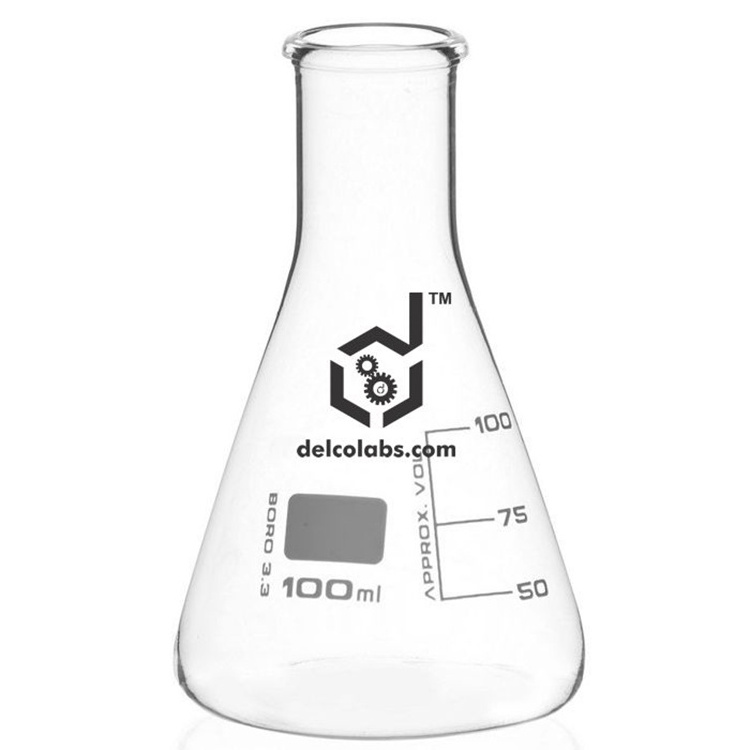 Chemistry Lab Supplies 2023 Top Sale Educational Equipment Flask Erlenmeyer Narrow Mouth Borosilicate Glass 10ml to 5000ml