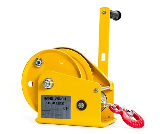 1800LBS portable self locking hand winch with wire rope and manual hand winch and mini hand winch