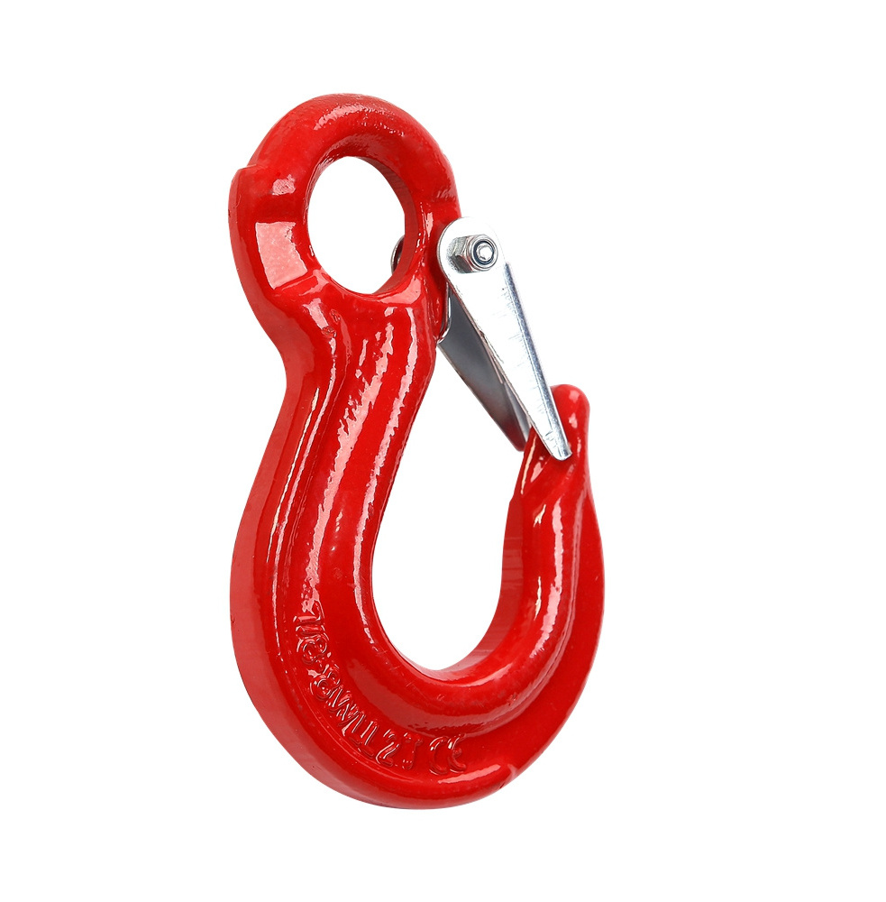 g80 eye self-locking safety hook safety chain hooks crane lifting hook