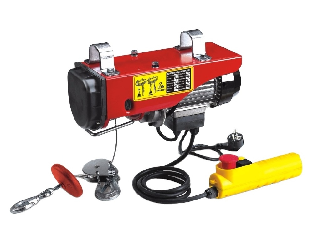 Wholesales PA Mini  220V Electric Hoist Remote Control Winch Overhead Crane Lift Wire Stage Electric Chain Hoists