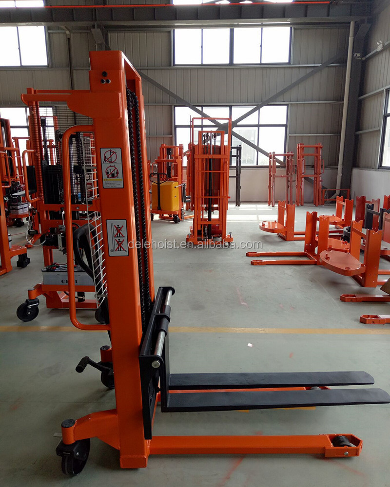 top sales Self  hand forklift Loading Pallet Stacker DPC manual Hydraulic Stacker Forklift 5ton lifting equipment