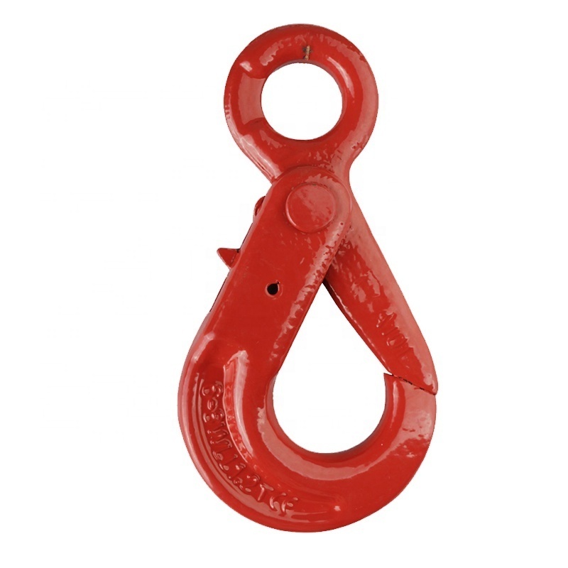 g80 eye self-locking safety hook safety chain hooks crane lifting hook