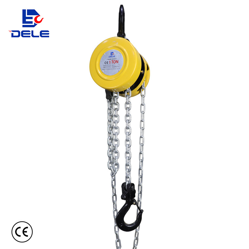 Supply manual block chain hoist  for 1T manual chain hoist with top quality widely used on construction  lifting tools