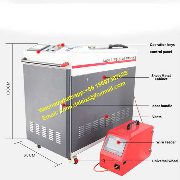 Hot Sale Handheld Fiber Lazer Welder Raycus1000w 1500w 2000w Laser Welding Machine For Metal