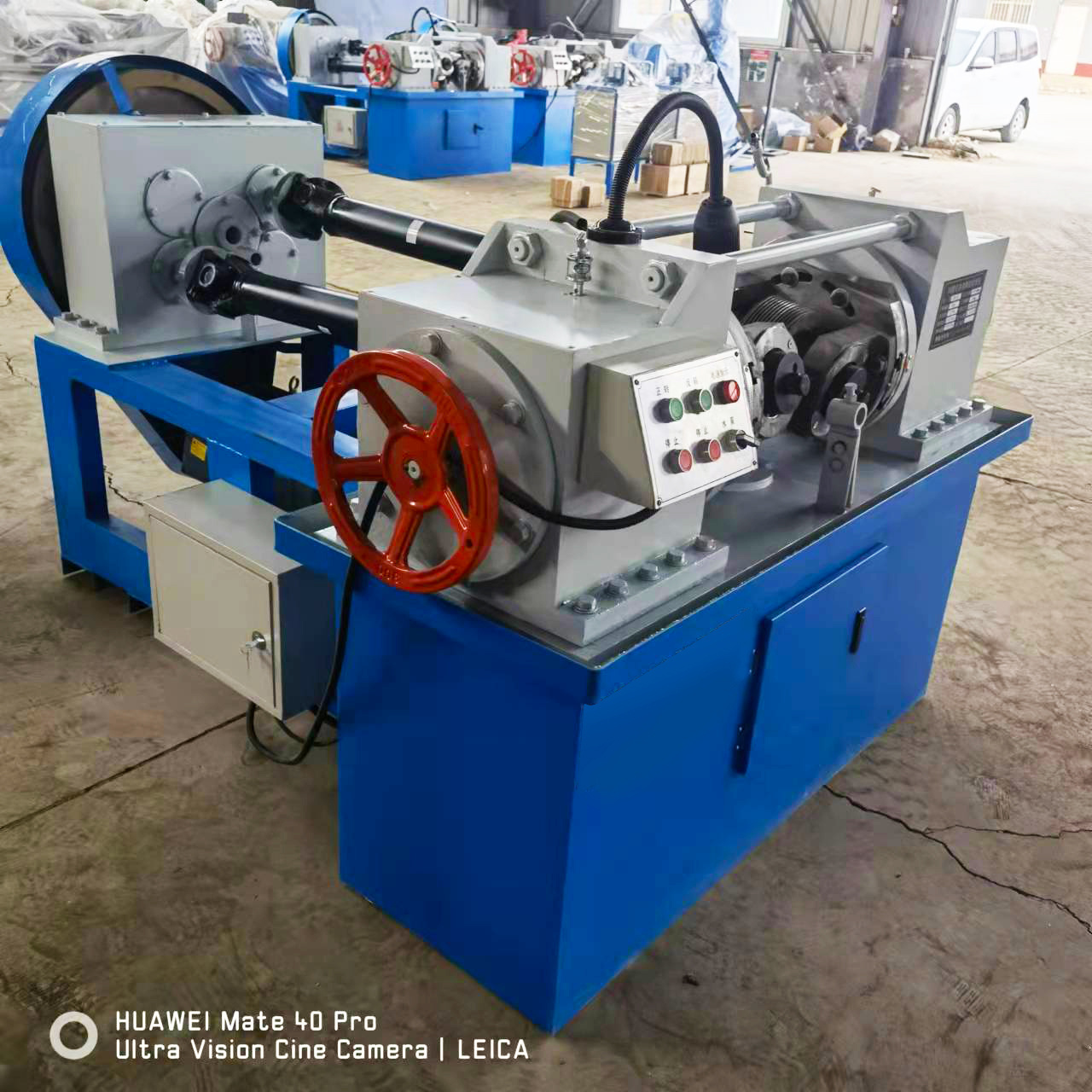 Hot promotion High Speed Hydraulic automatic steel rod rebar thread rolling machine/screw bolt making machine