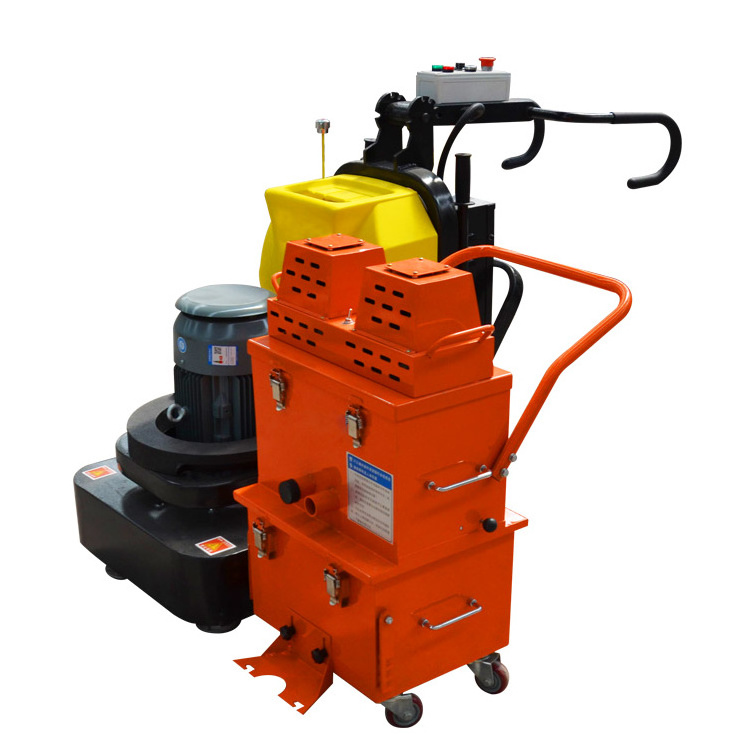 frequency conversion concrete floor grinder 7.5kw concrete floor surface grinding machine with vacuum