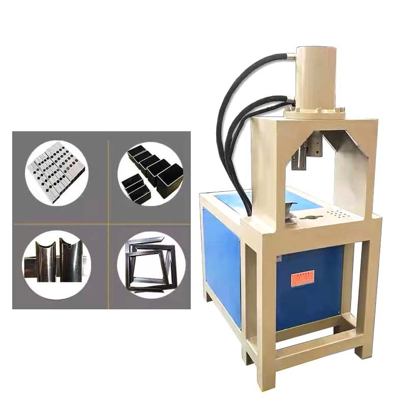 Hydraulic angle cutter 90 degree steel pipe hole Cutting Machine square tube notching Punching machine