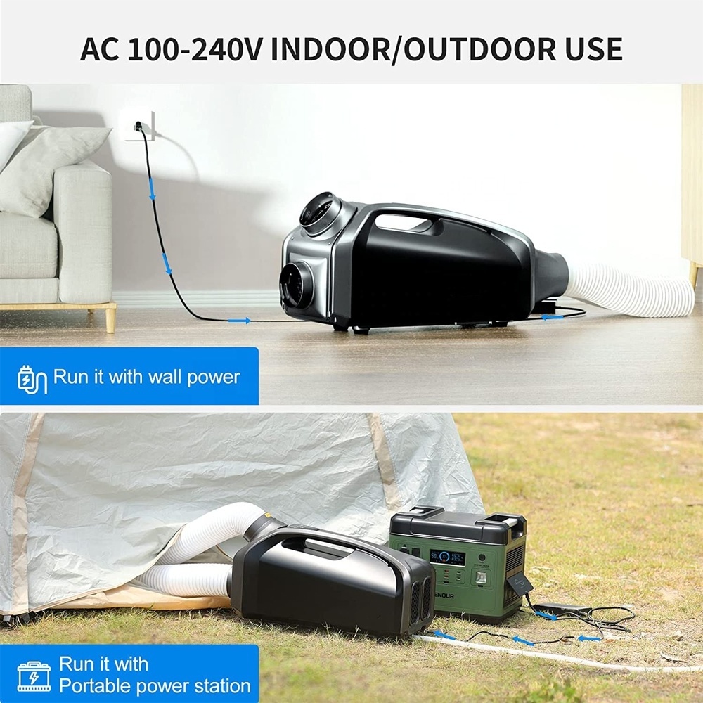 Delf Super Quiet Portable Tent 12 24V DC 3000 BTU Air Conditioner for Outdoor Camper of RV Car Truck Boat Caravan