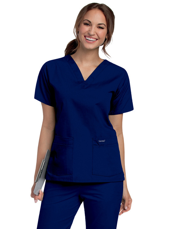 Wholesale medical nurse doctor uniform Custom-Healthcare-Short-Sleeve uniform made in India Custom logo full sublimation scrubs