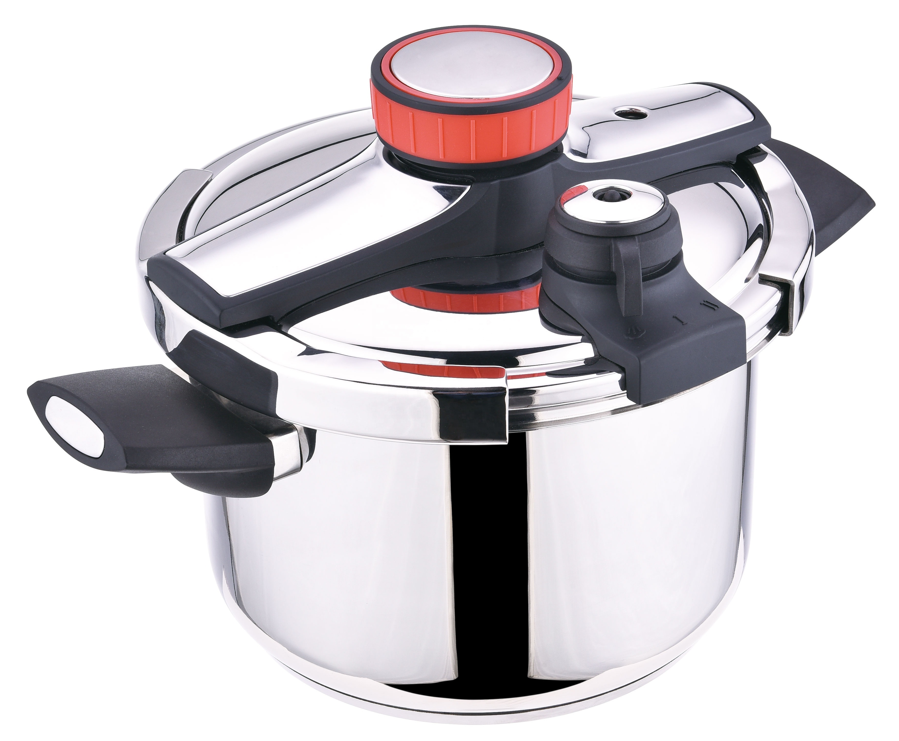 Luxury home use stainless steel 5-7 litre compound bottom clamp lock pressure cooker