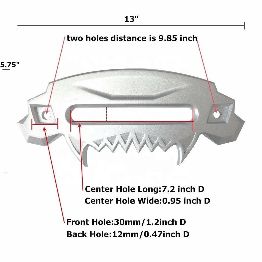 Universal Beast Front Bumper Aluminum 4x4 Hawse Fairlead Synthetic Winch