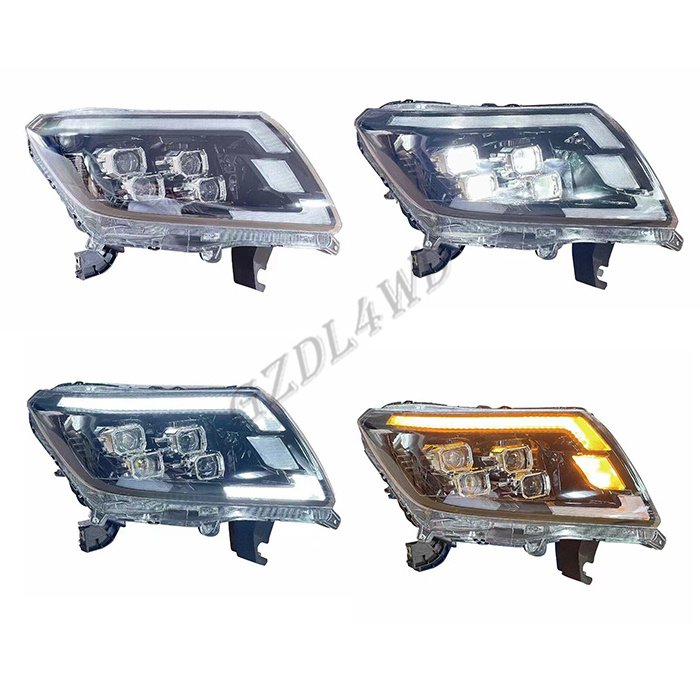 GZDL4WD LED DRL Turning Lamp With Dynamic Headlamp Headlight For Np300 2015-2019 D23 Upgrade 2023+