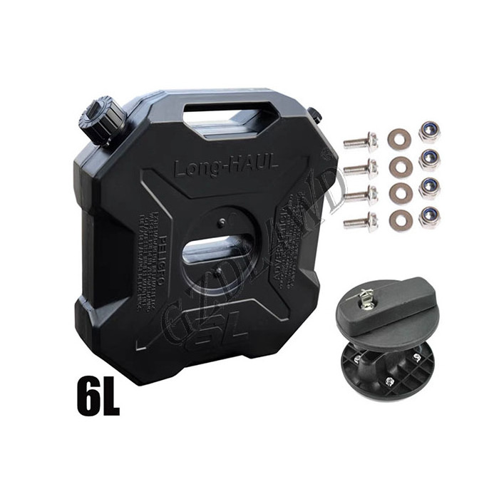 6L Jerry Can Black Fuel Tank Can Car Motorcycle Spare Petrol Oil Tank Backup Jerrycan Gas Can With Lock Key Oil Pipe