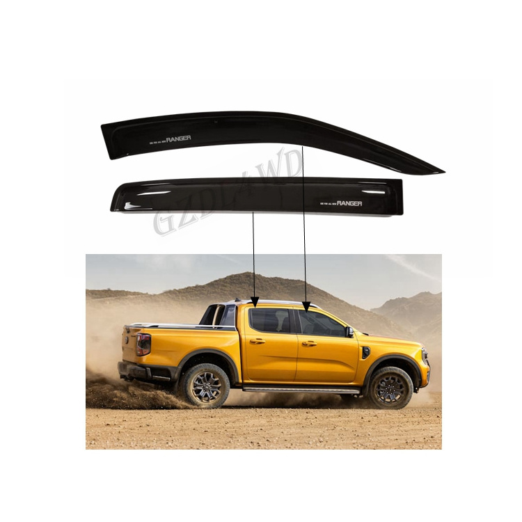 For Ranger 2022 Truck Side Window Deflector Rain Guards