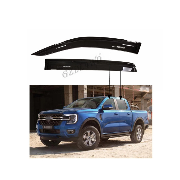 For Ranger 2022 Truck Side Window Deflector Rain Guards