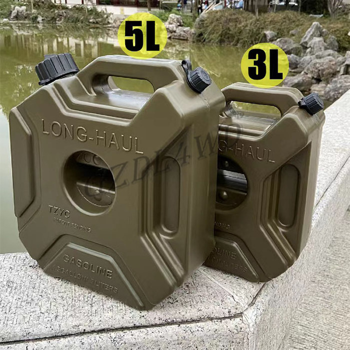 6L Jerry Can Black Fuel Tank Can Car Motorcycle Spare Petrol Oil Tank Backup Jerrycan Gas Can With Lock Key Oil Pipe