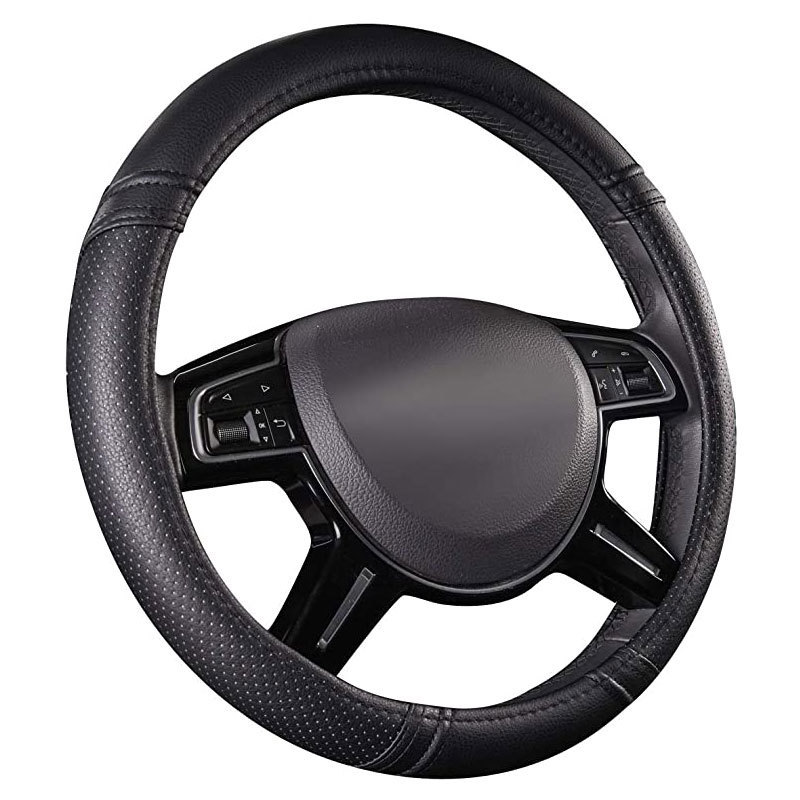 Leather Breathable Car Steering Wheel Cover Factory Custom High Quality Pvc Forro Para Volante Universal De Silicon 10 Sets JM