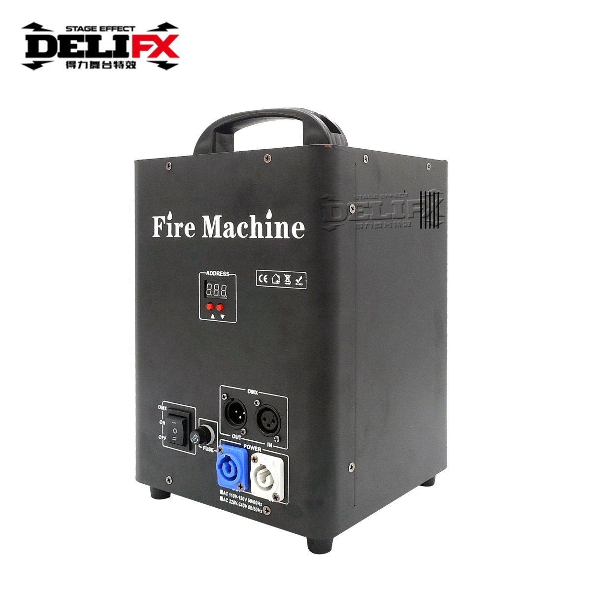 DELIFX Multi Stage Special Effect Spectacular Flame Column DMX&Power Control Fire Machine Spray Thrower Flame Projector for Show