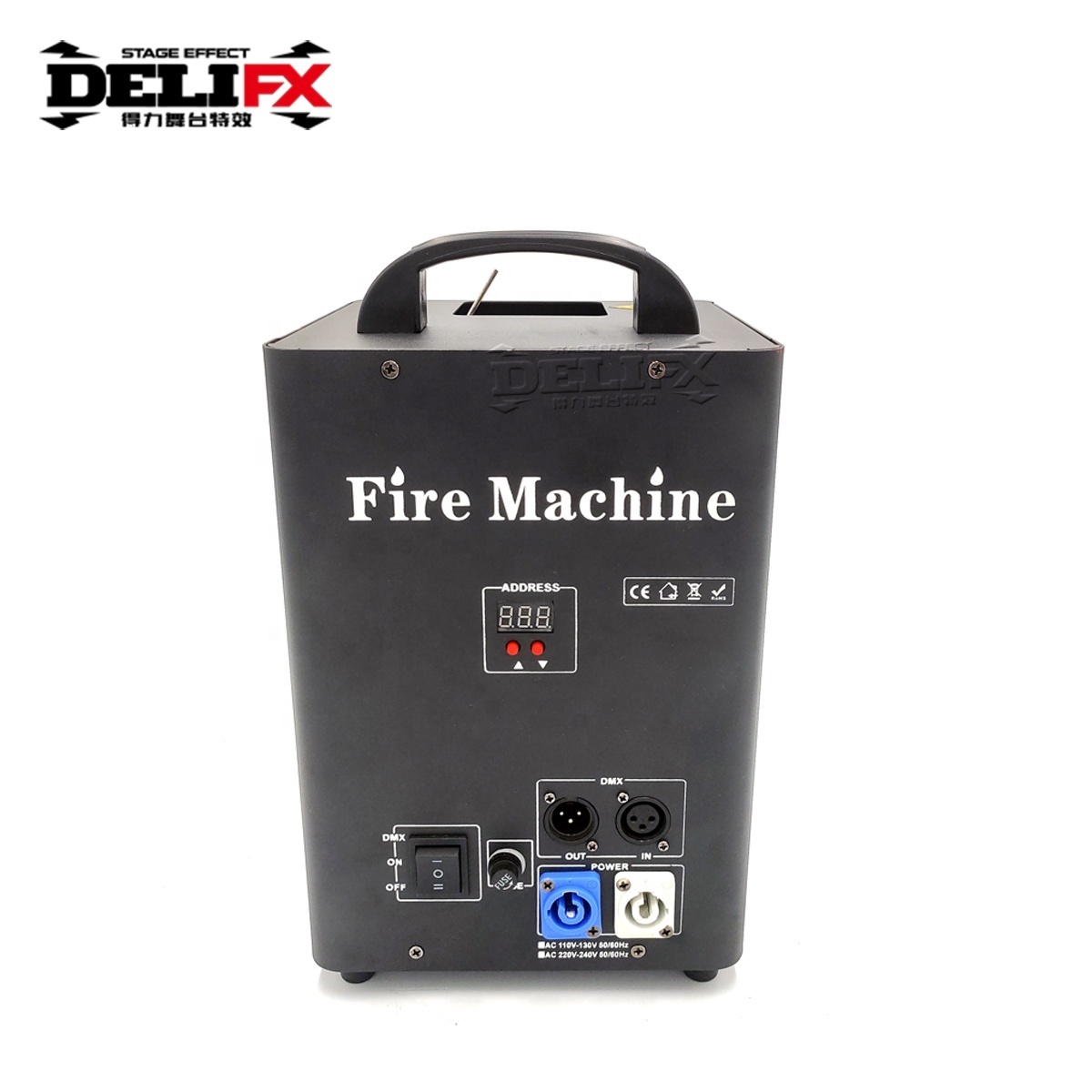 DELIFX Multi Stage Special Effect Spectacular Flame Column DMX&Power Control Fire Machine Spray Thrower Flame Projector for Show