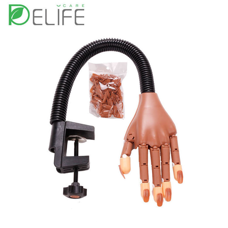 Nail training hand display Diy manicure adjustable prosthetic hand model for display and support