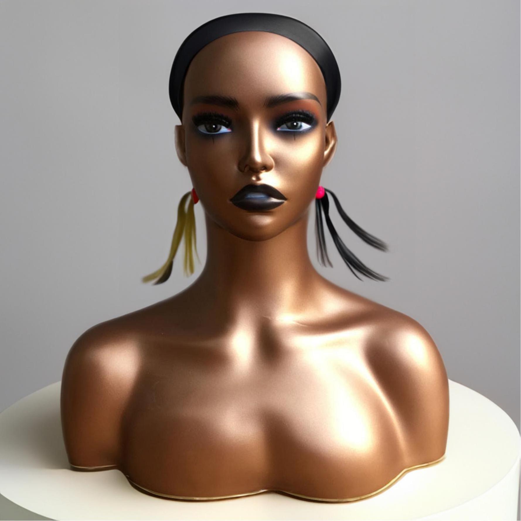 Wholesale Customize Makeup Dummy Wig Mannequin With shoulder Mannequin For Wig Display Mannequin Heads For Hair Exhibition