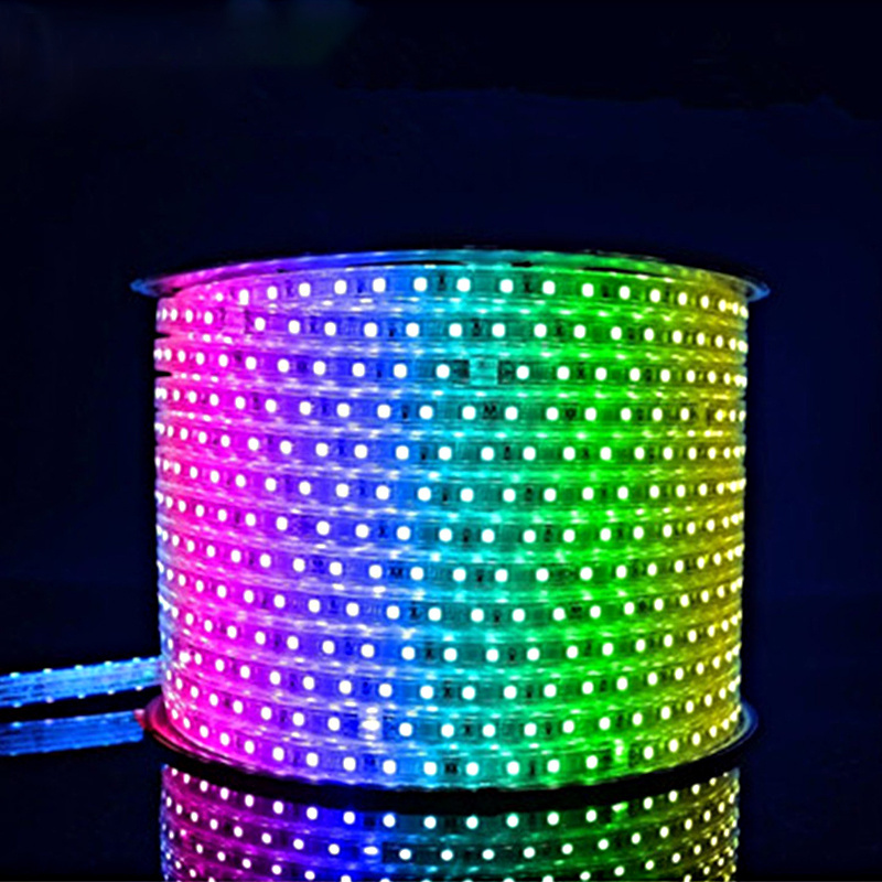 AC 110V 220v Flexible Led Strip Light IP67 outdoor Waterproof 5050 RGB Color Changing led light strip cinta led rgb