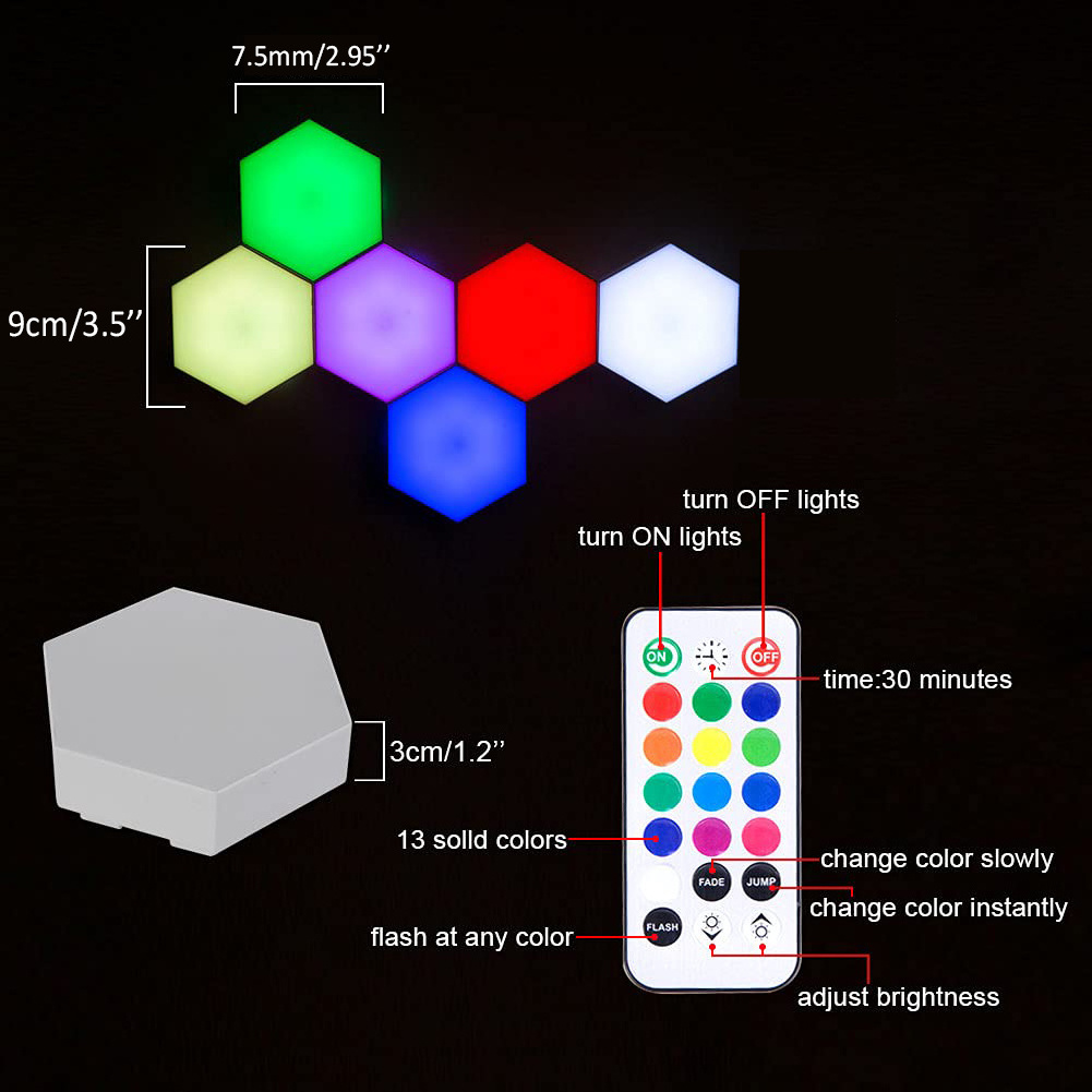 Hex Lights Wall Led APP Smart Control Hex Led Quantum Light Music Sync RGB Led Light Wall Panels for Gaming Room