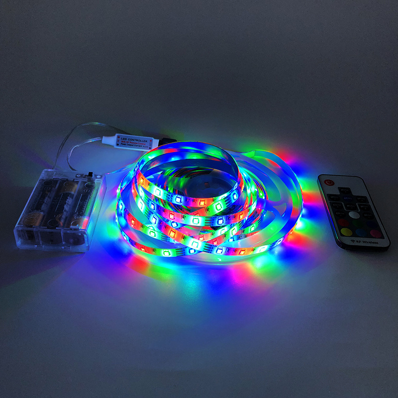 battery powered motorcycle  Waterproof RGB 5V SMD 2835 RF 17 KEY Remote Control TV LED Strip  Lights for Computer or camping