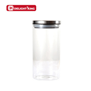 Super Quality Glass Storage Jar For Honey Jam Peanuts Spice Storage Bottle Storage Box Glass Jar With Stainless Steel lid