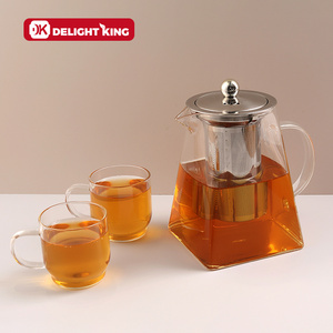 Top seller Tea Kettle and tea pot Maker Glass Teapot with Removable Loose Tea Infuser Borosilicate Glass Teapot