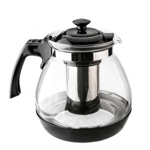 glass tea infuser pot glass water tea kettle teapot glass with infuser