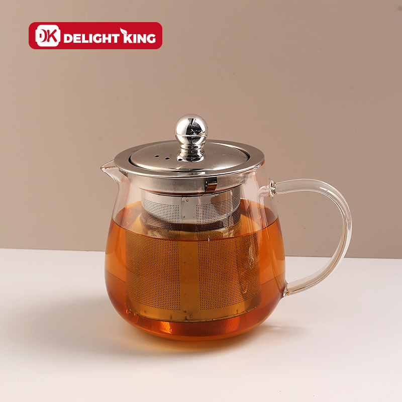 Top seller Tea Kettle and tea pot Maker Glass Teapot with Removable Loose Tea Infuser Borosilicate Glass Teapot