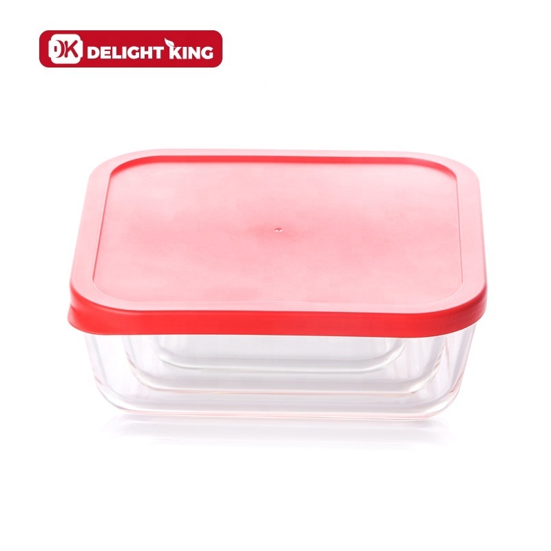 Square pans glass baking tray with lid big capacity high borosilicate glass baking dish with lid