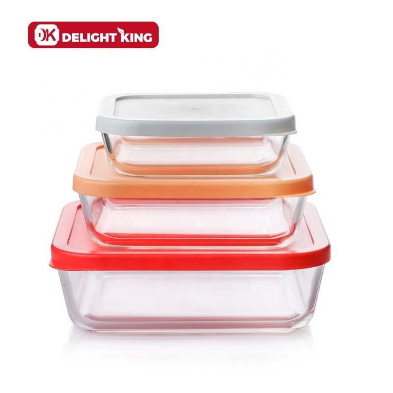 Square pans glass baking tray with lid big capacity high borosilicate glass baking dish with lid