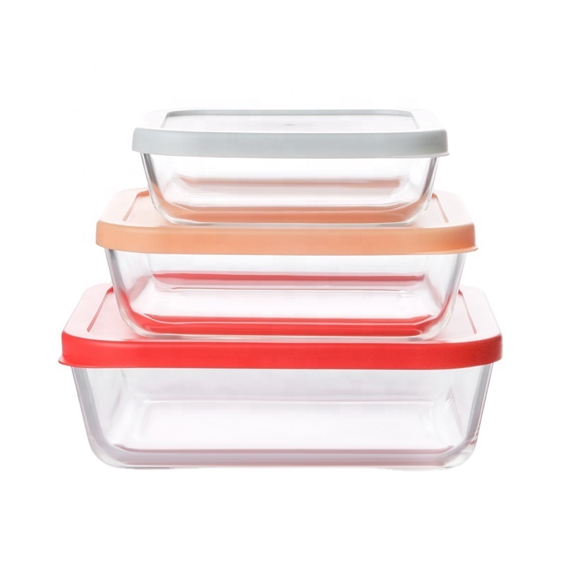 Square pans glass baking tray with lid big capacity high borosilicate glass baking dish with lid